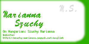 marianna szuchy business card